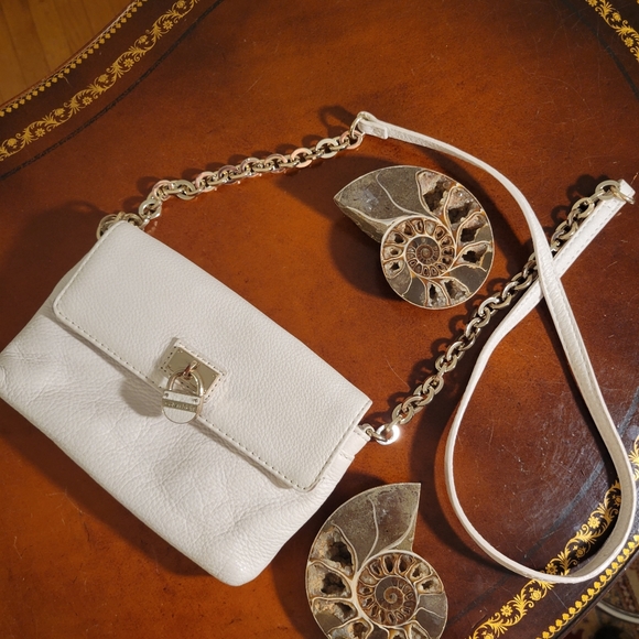 Calvin Klein Handbags - Calvin Klein Genuine Leather White Crossbody Purse